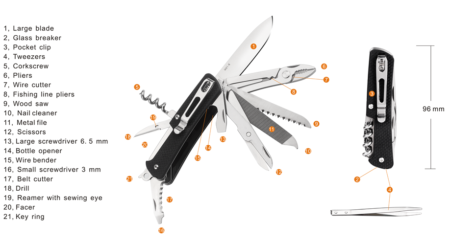Ruike M61 Multi-Function Pocket Knife